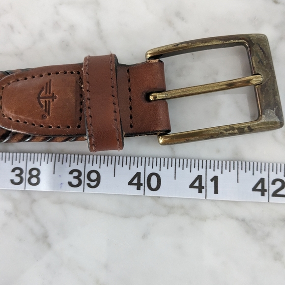 Men's Docker's leather belt, braided. Size 34. Measures 40" tip to tip. - Picture 8 of 8